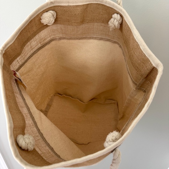 Jute Canvas Rope Tote Bag - Picture 6 of 11